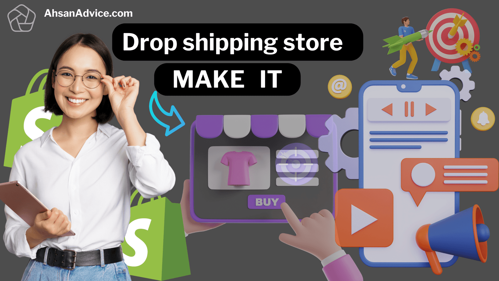 How to create a one product drop shipping store. ahsanadvice.com